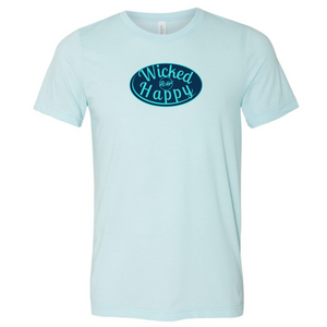 Whole Sale - Short Sleeve - Heather Prism Ice Blue - Navy Logo