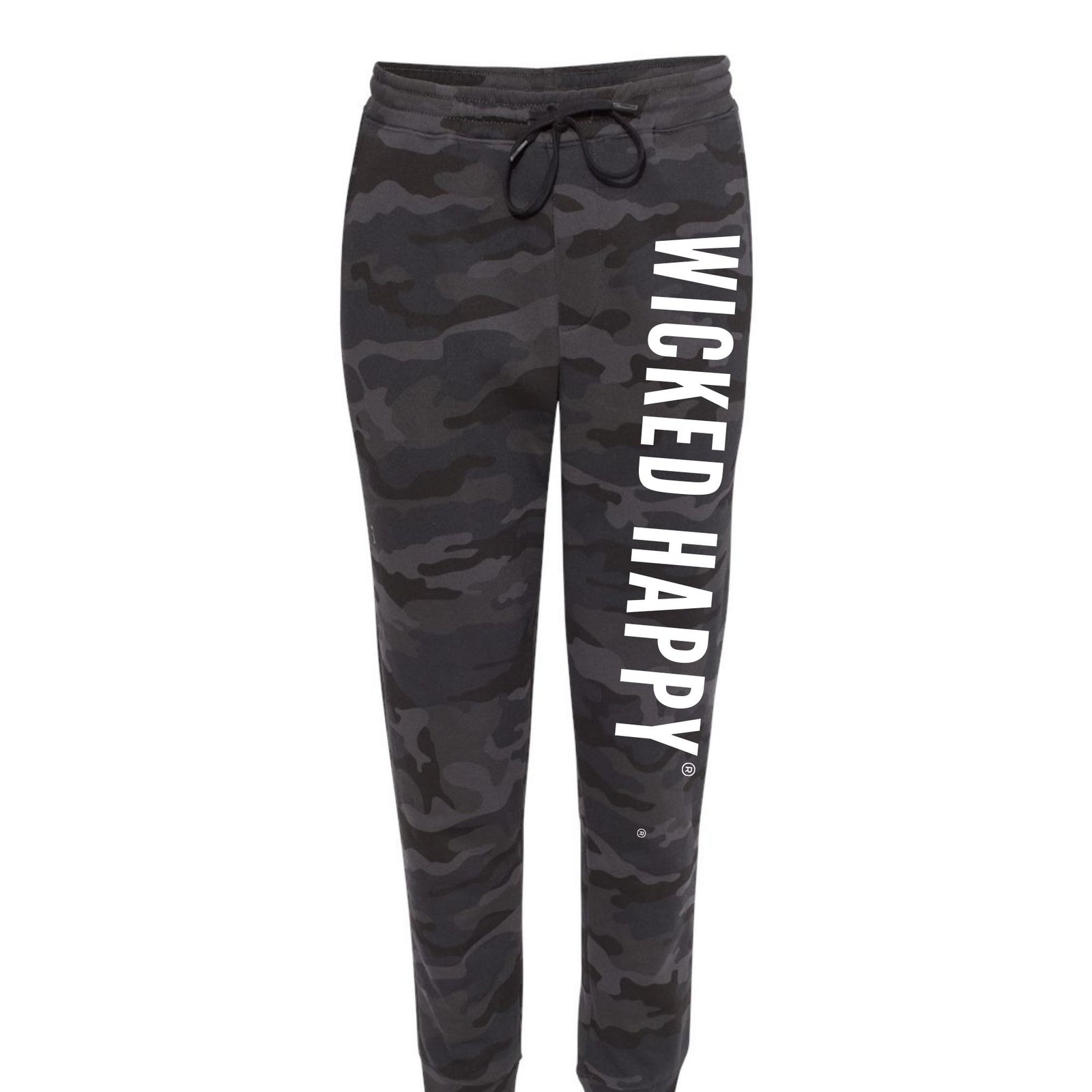 Black Camo Midweight Fleece Pants