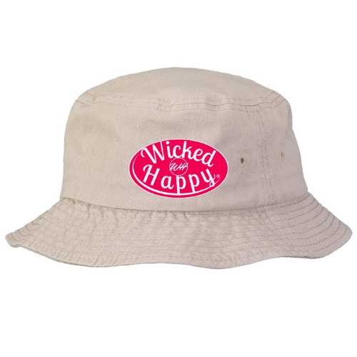 Bucket Hat - Khaki - Red Logo