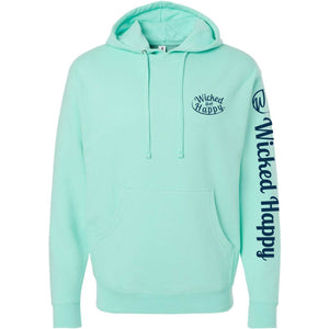 Heart Print - Mint Green Midweight Hoodie