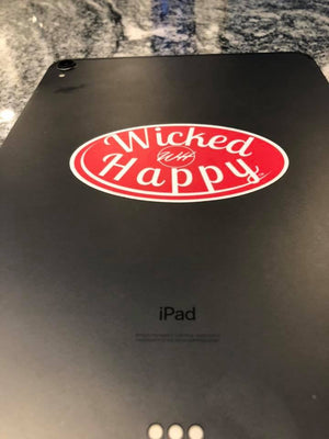 Wicked Happy Signature Stickers - Red