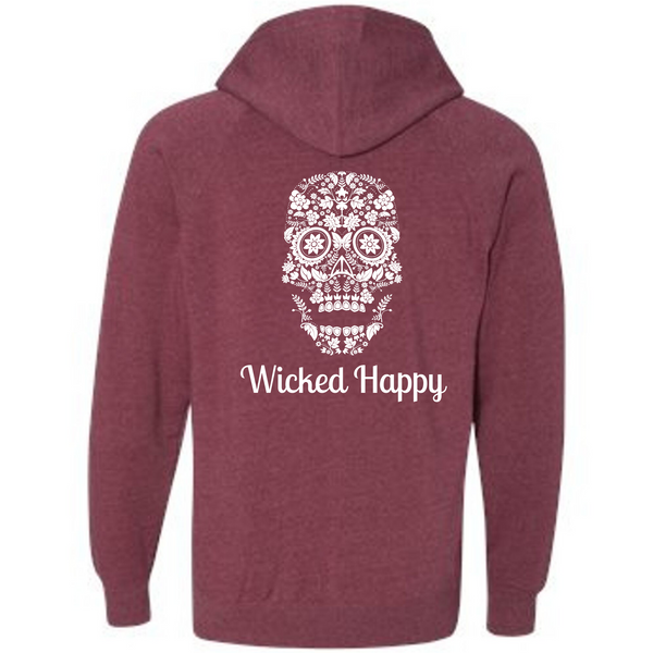 Wicked Happy - Skull Face Crimson