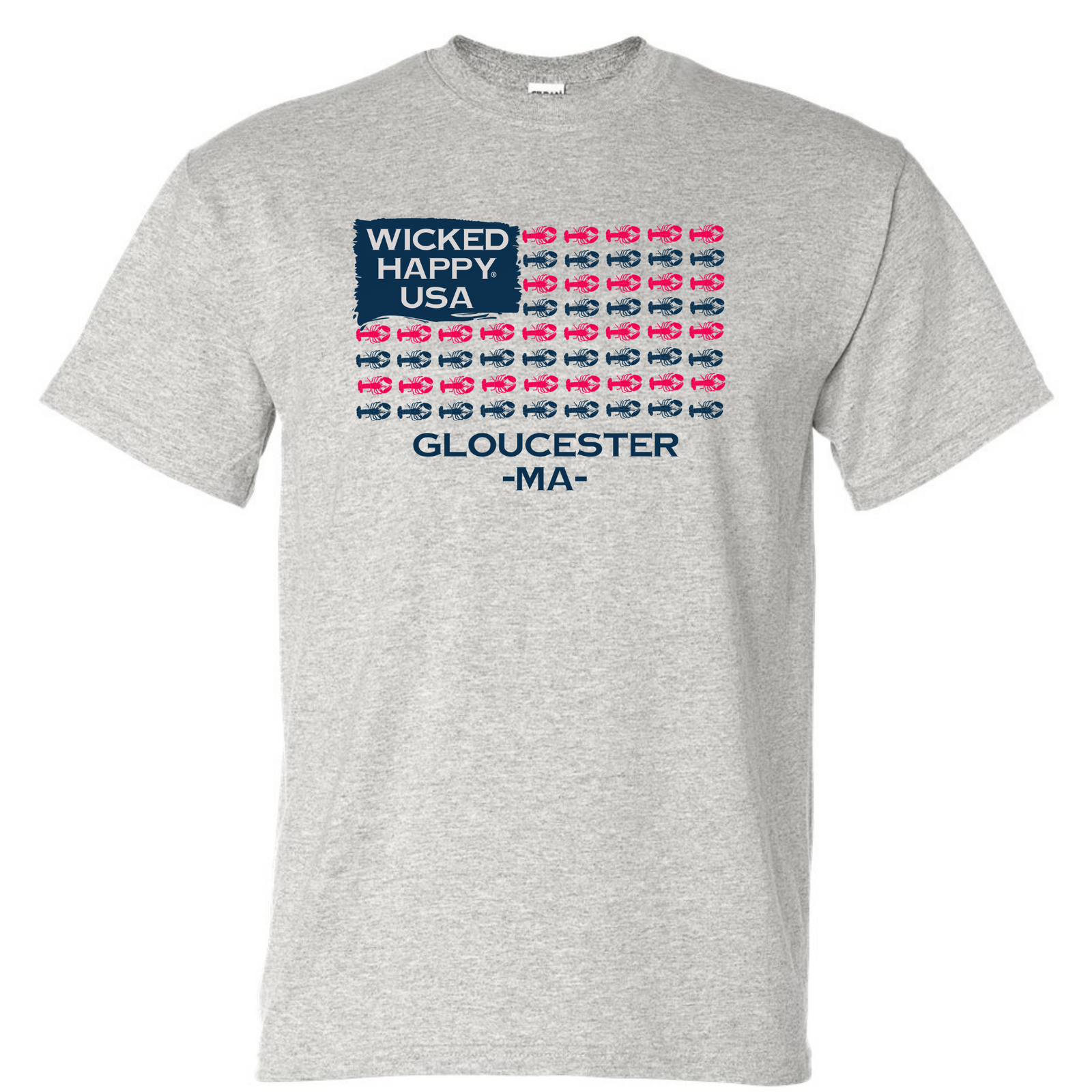 Gloucester Lobstah Flag Shirt - Gray