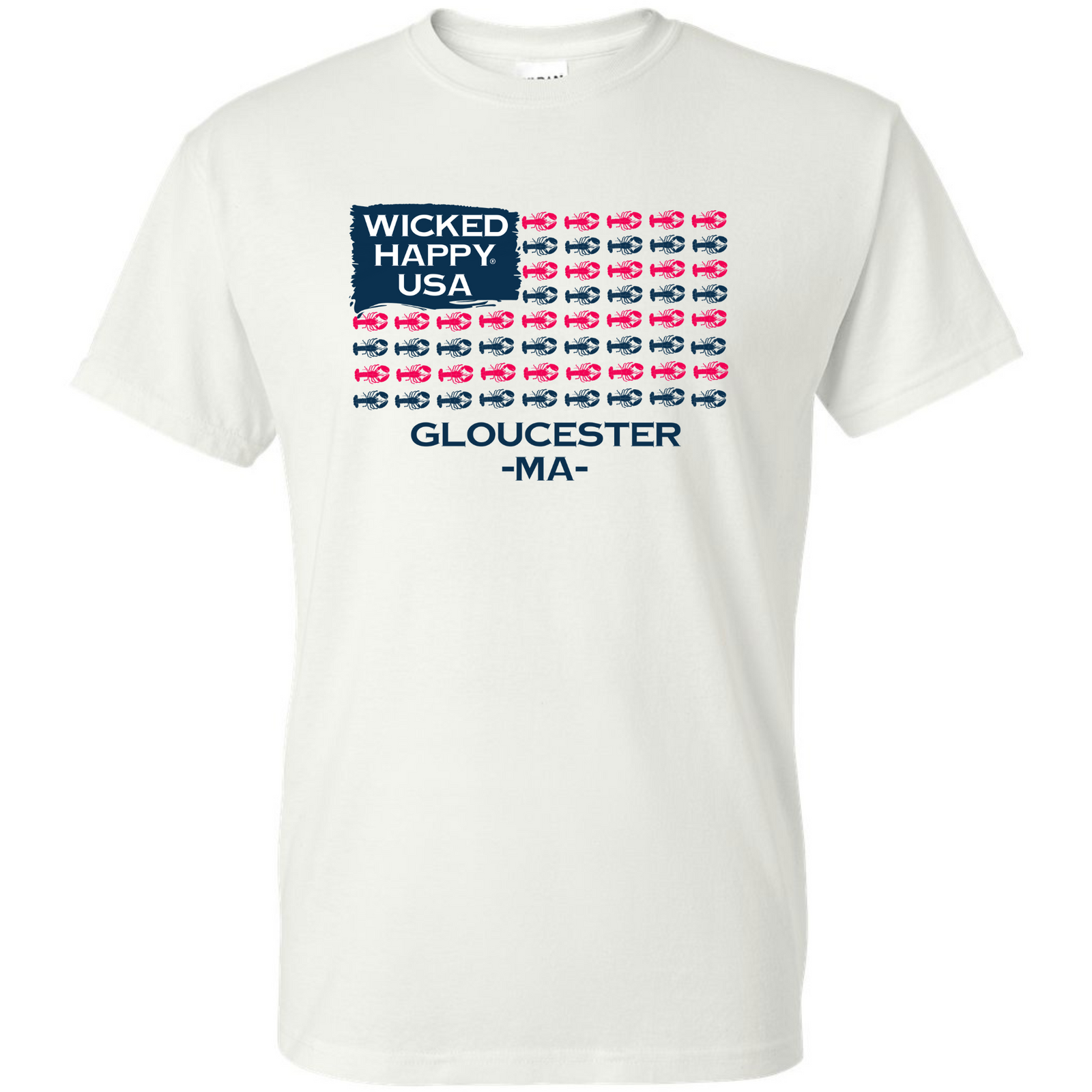 Gloucester Lobstah Flag Shirt - White