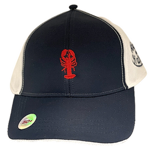 Wicked Happy Lobster Mesh Back Cap - Navy Front/White Back