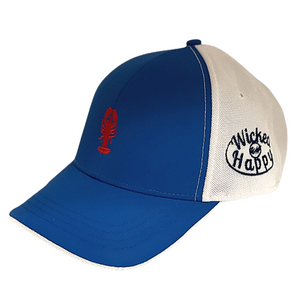 Wicked Happy Lobster Mesh Back Cap - Royal Front/White Back