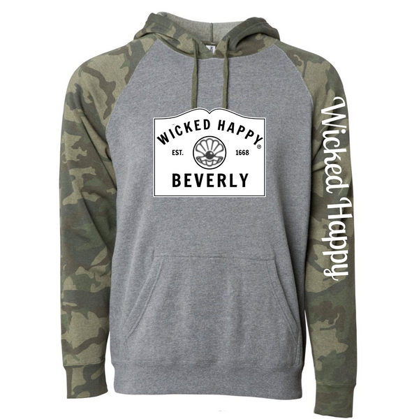 Wicked Happy - Beverly, MA - Nickel Heather/ Forest Camo