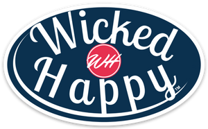 Wicked Happy Signature Stickers - Navy
