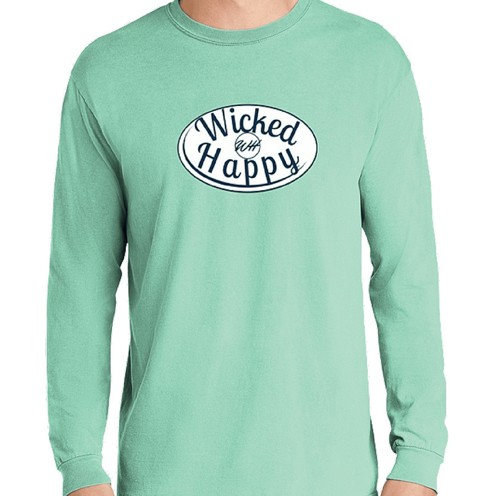 Signature Long Sleeve-Sea Foam/White Logo