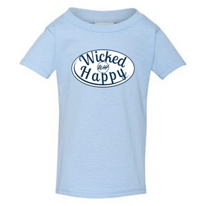 Toddler - Light Blue - White Signature Logo - Short Sleeve