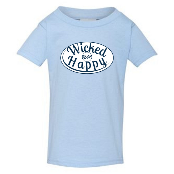Toddler - Light Blue - White Signature Logo - Short Sleeve