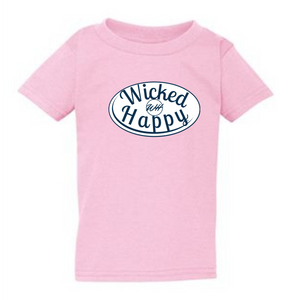 Toddler - Pink - White Signature Logo - Short Sleeve