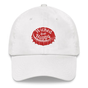 Wicked Happy Bottle Cap-White