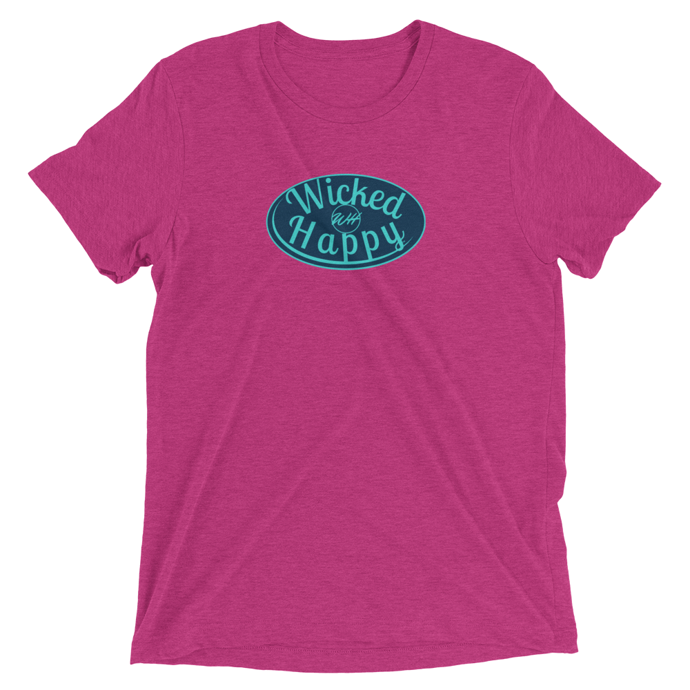 Signature Unisex Berry TriBlend-Navy Logo