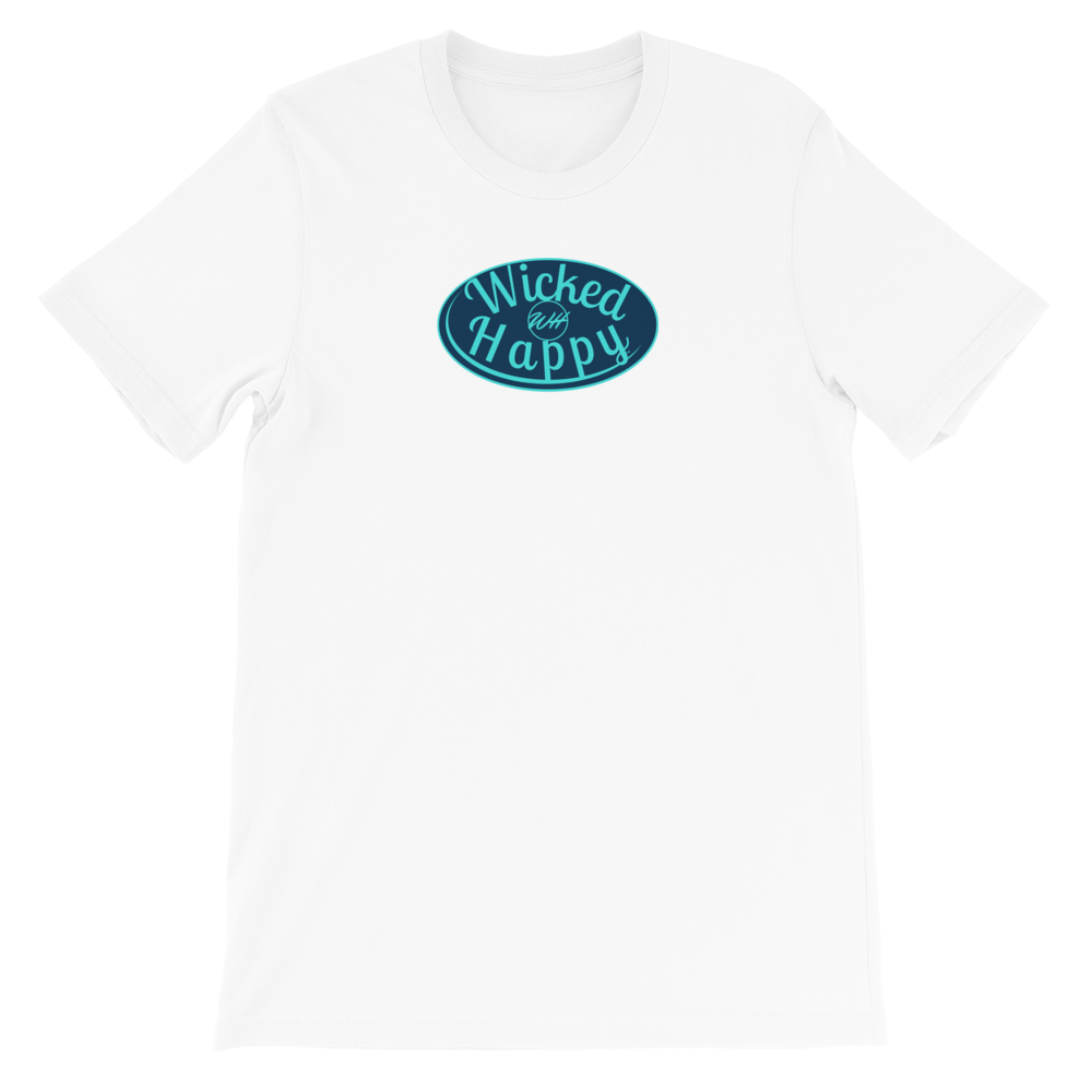 Signature Unisex White TriBlend-Navy Logo