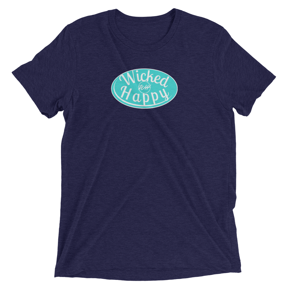 Signature Unisex Navy TriBlend-Aqua Logo