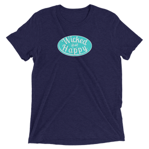 Signature Unisex Navy TriBlend-Aqua Logo