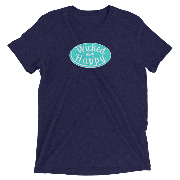 Signature Unisex Navy TriBlend-Aqua Logo