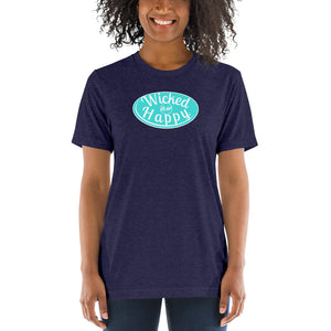 Signature Unisex Navy TriBlend-Aqua Logo