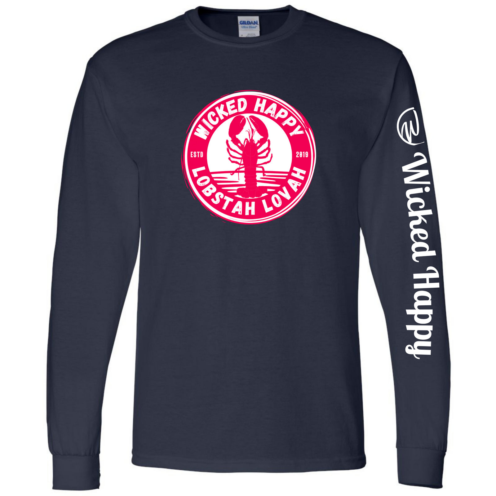 Lobstah Lovah Long Sleeve Shirt - Navy