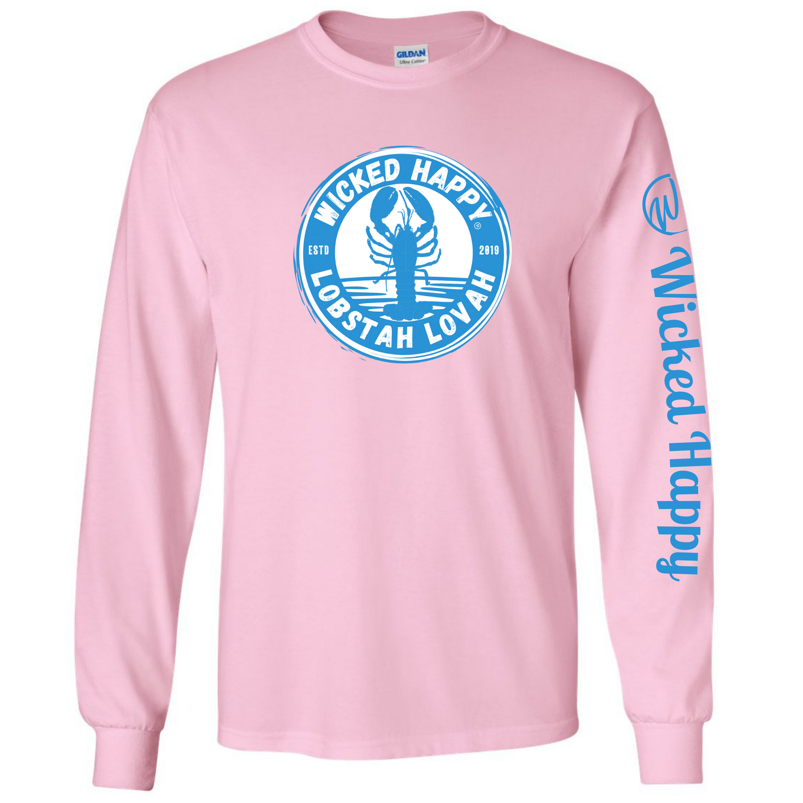 Lobstah Lovah Long Sleeve Shirt - Pink