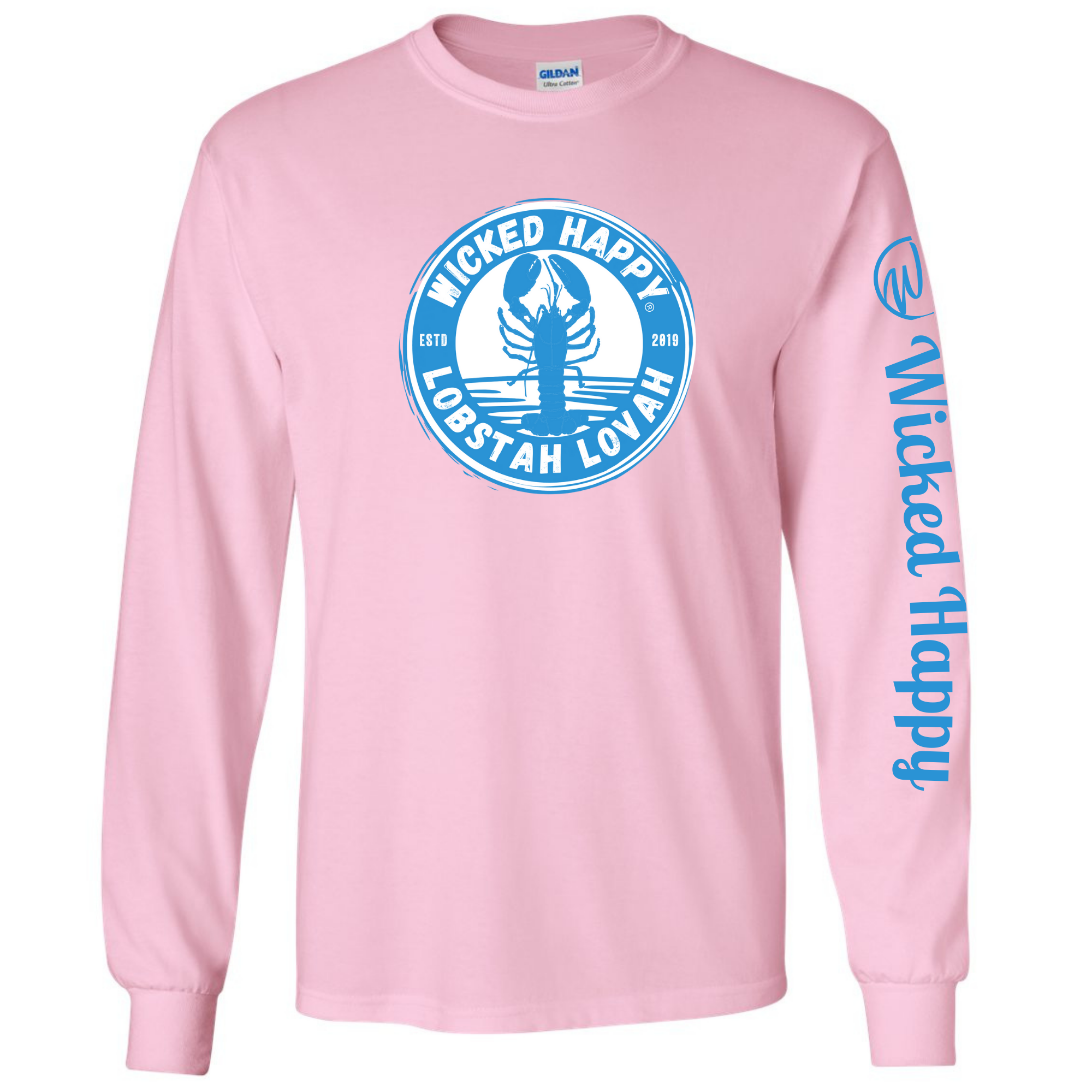 Lobstah Lovah Long Sleeve Shirt - Pink