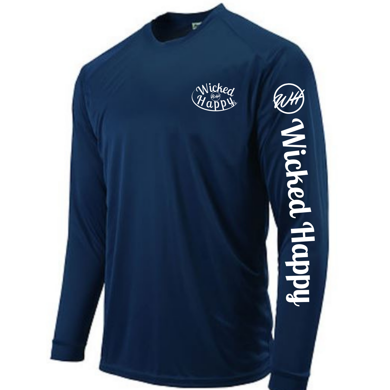 Long Sleeve Microfiber Performance Shirt - Navy