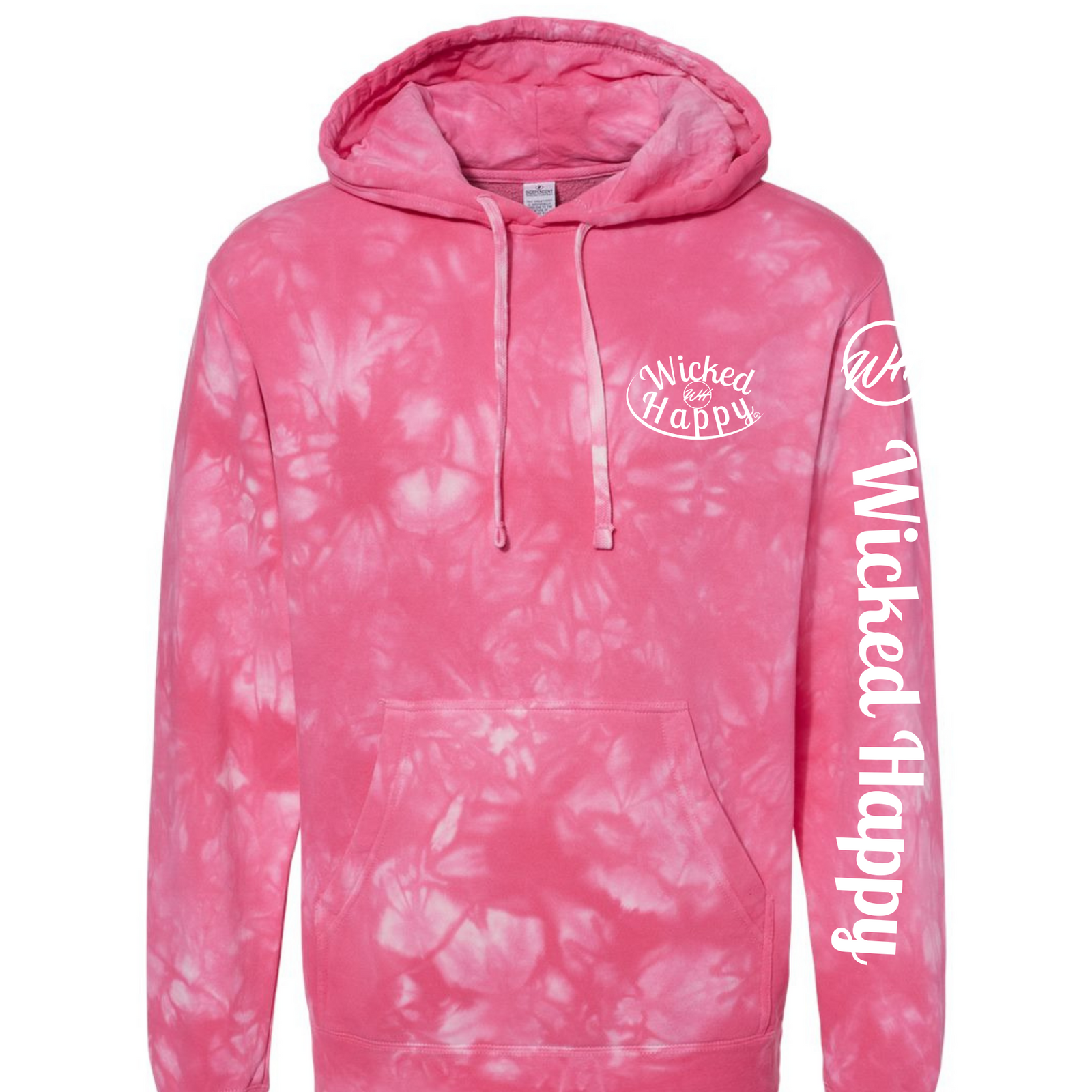 Tie-Dyed Pink Hoodie