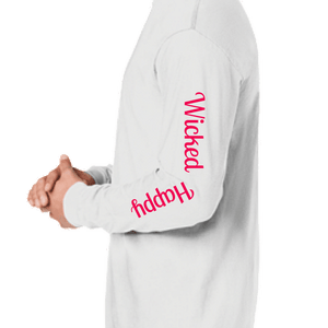 Signature Long Sleeve-White/Red Logo