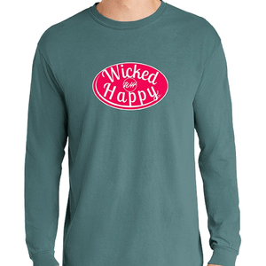 Signature Long Sleeve-Ice Blue/Red Logo