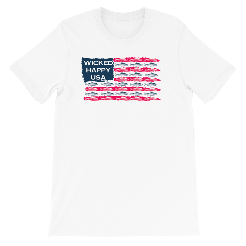 Fish Flag - White Unisex Triblend