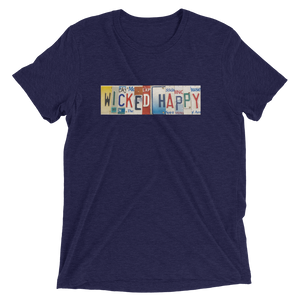 Wicked Happy Traveler - Unisex Navy Triblend