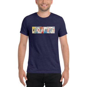 Wicked Happy Traveler - Unisex Navy Triblend