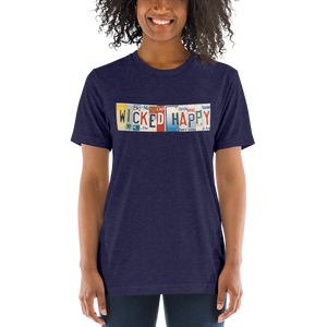 Wicked Happy Traveler - Unisex Navy Triblend