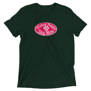 Wicked Happy Dog Mom - Triblend - Red Logo