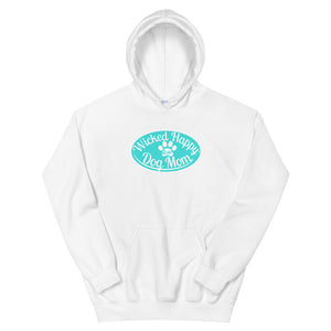 Wicked Happy Dog Mom - Hoodie Aqua Logo