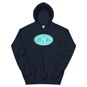 Wicked Happy Cat Mom - Hoodie - Aqua Logo