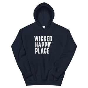 Vermont-Wicked Happy Place Unisex Hooded Sweatshirt
