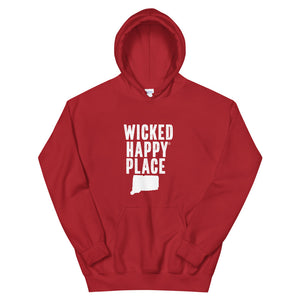Connecticut-Wicked Happy Place Unisex Hooded Sweatshirt