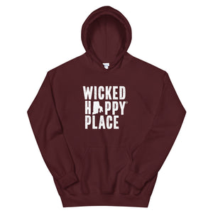 Rhode Island-Wicked Happy Place Unisex Hooded Sweatshirt