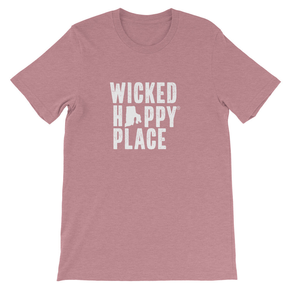 Rhode Island-Wicked Happy Place Unisex T-Shirt