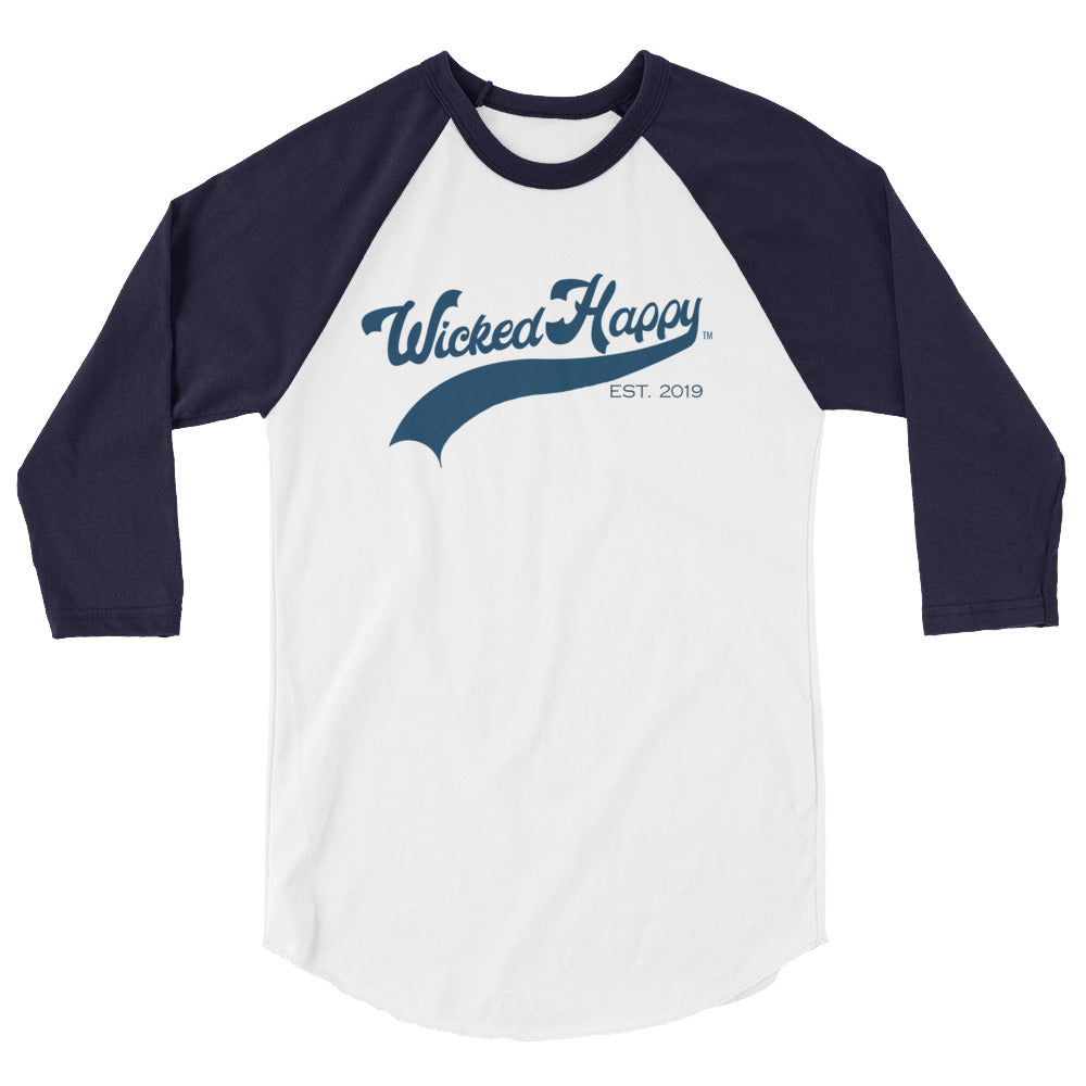WH Baseball - Navy/Navy Sleeves Unisex Fine Jersey Raglan Tee