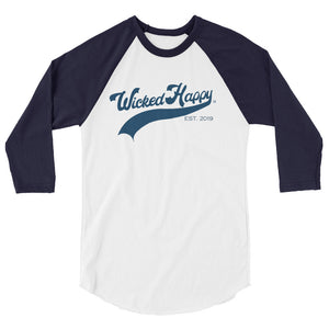 WH Baseball - Navy/Navy Sleeves Unisex Fine Jersey Raglan Tee