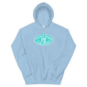 Wicked Happy Cat Mom - Hoodie - Aqua Logo