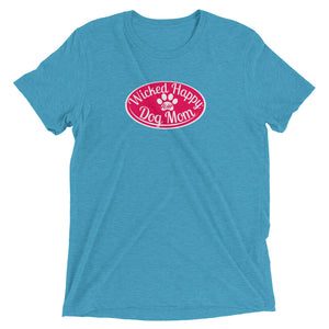 Wicked Happy Dog Mom - Triblend - Red Logo