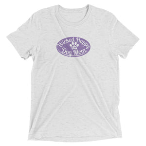 Wicked Happy Dog Mom - Triblend - Lavender Logo