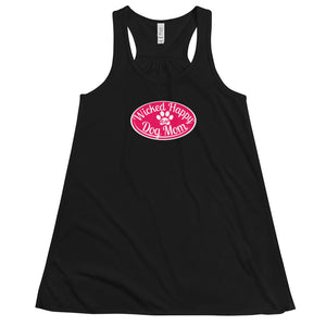 Wicked Happy Dog Mom - Flowy Racerback Tank - Red Logo