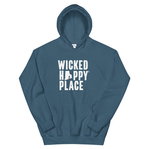 Rhode Island-Wicked Happy Place Unisex Hooded Sweatshirt