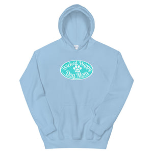 Wicked Happy Dog Mom - Hoodie Aqua Logo