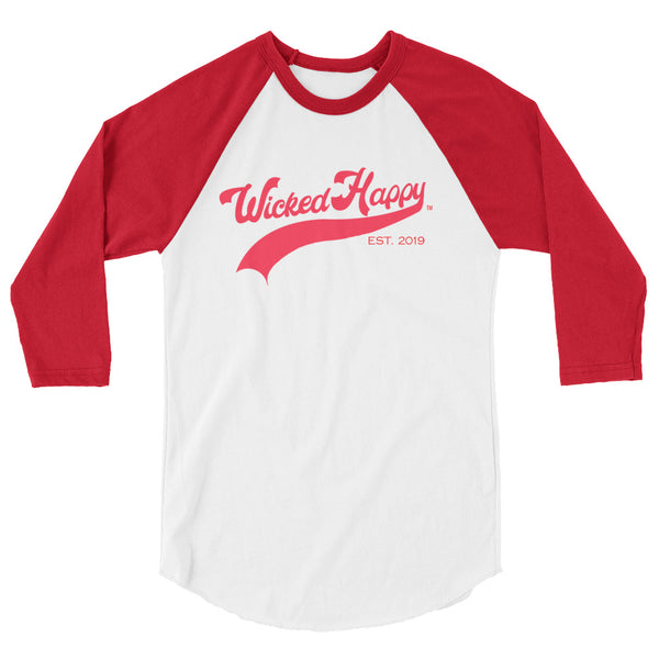 WH Baseball - Red/Red Sleeves Unisex Fine Jersey Raglan Tee
